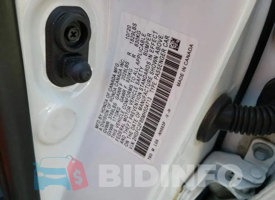 2HGFC2F86MH504713 Photo# 13