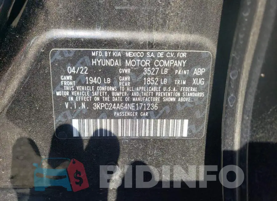3KPC24A64NE171236 Photo# 13