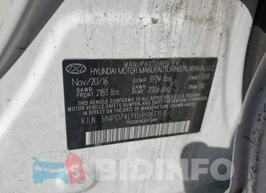 5NPD74LF0HH163153 Photo# 12
