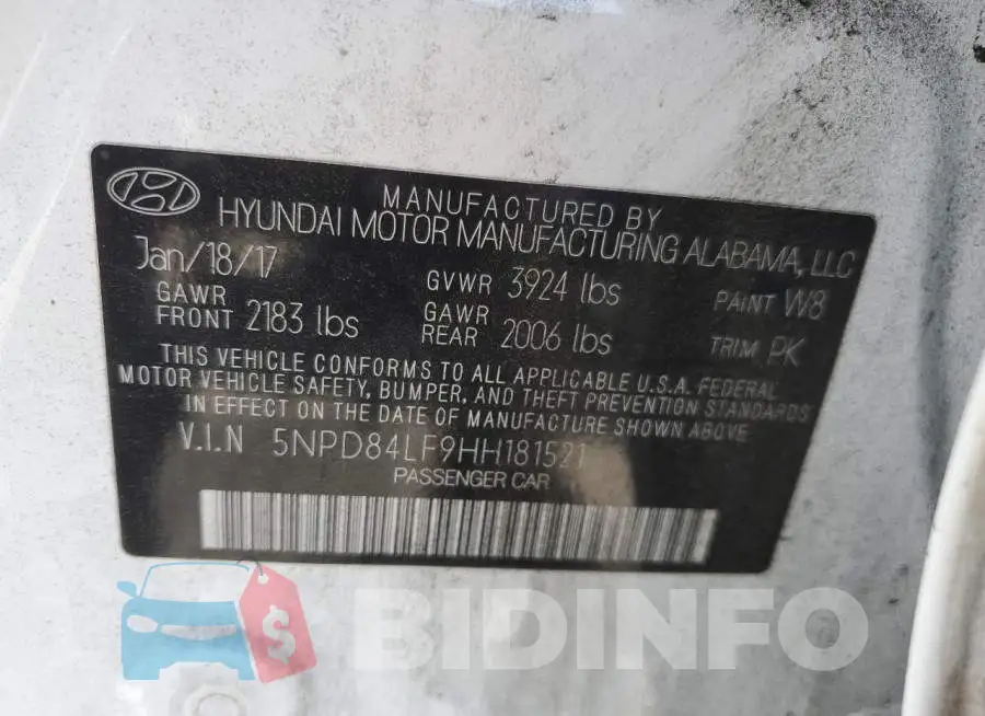 5NPD84LF9HH181521 Photo# 12