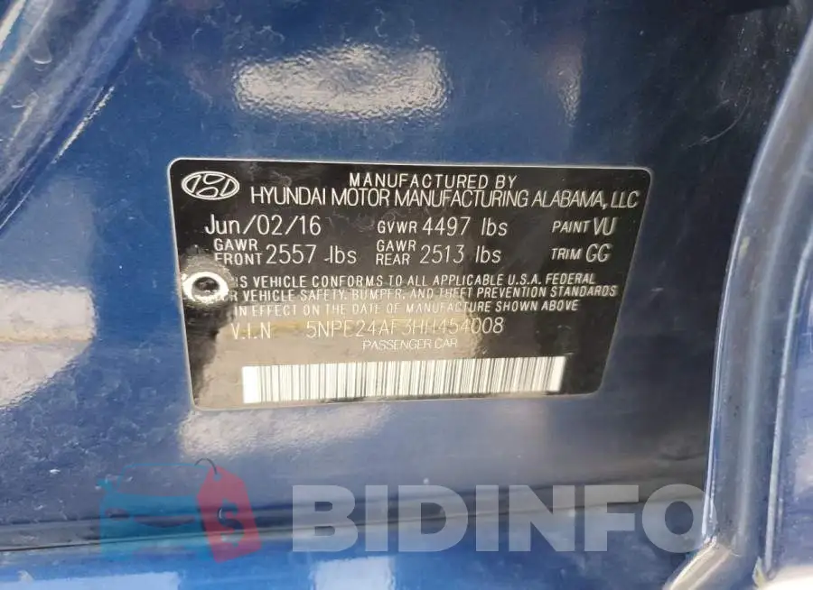 5NPE24AF3HH454008 Photo# 13