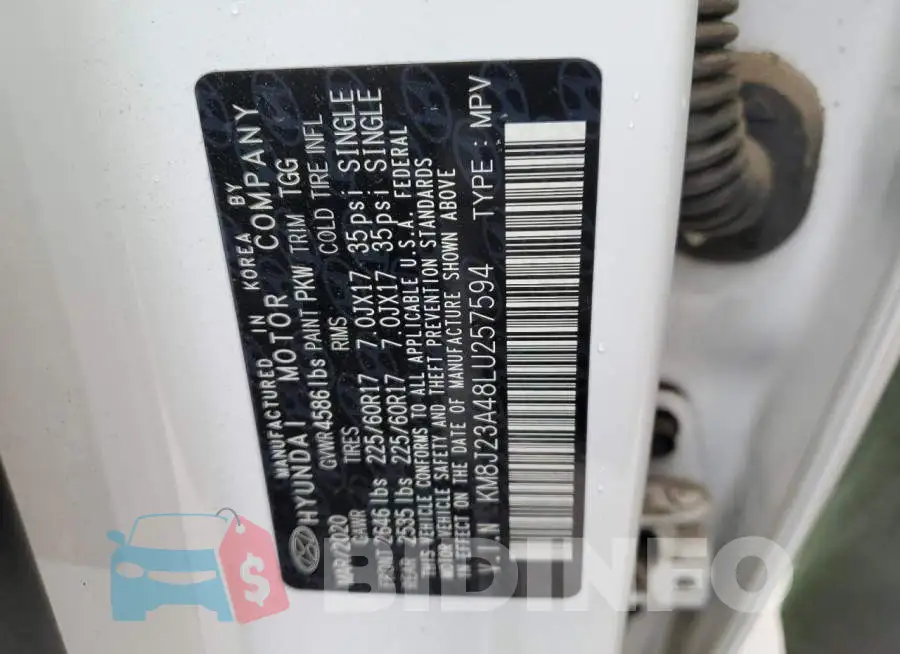 KM8J23A48LU257594 Photo# 13