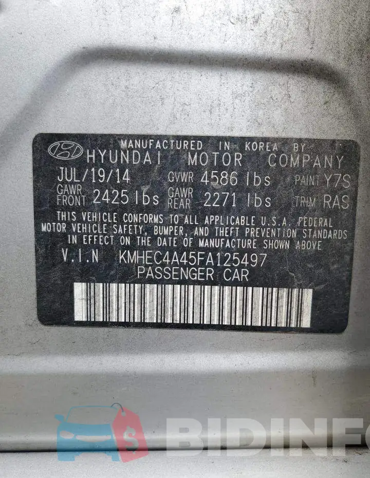 KMHEC4A45FA125497 Photo# 12