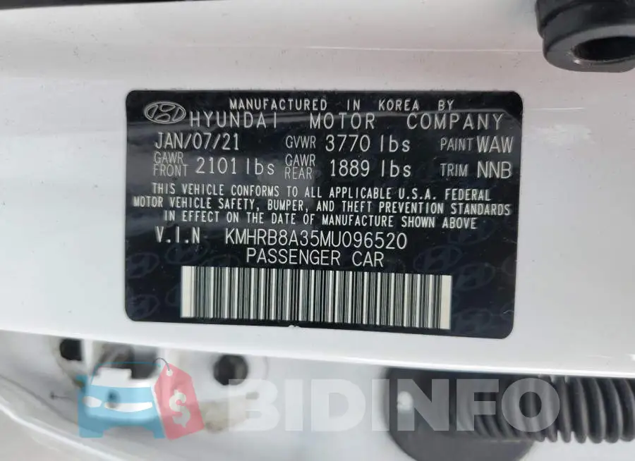 KMHRB8A35MU096520 Photo# 13