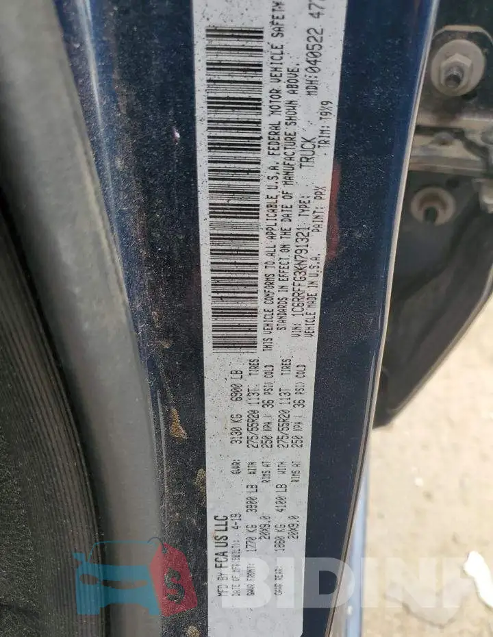 1C6RRFFG3KN791321 Photo# 12