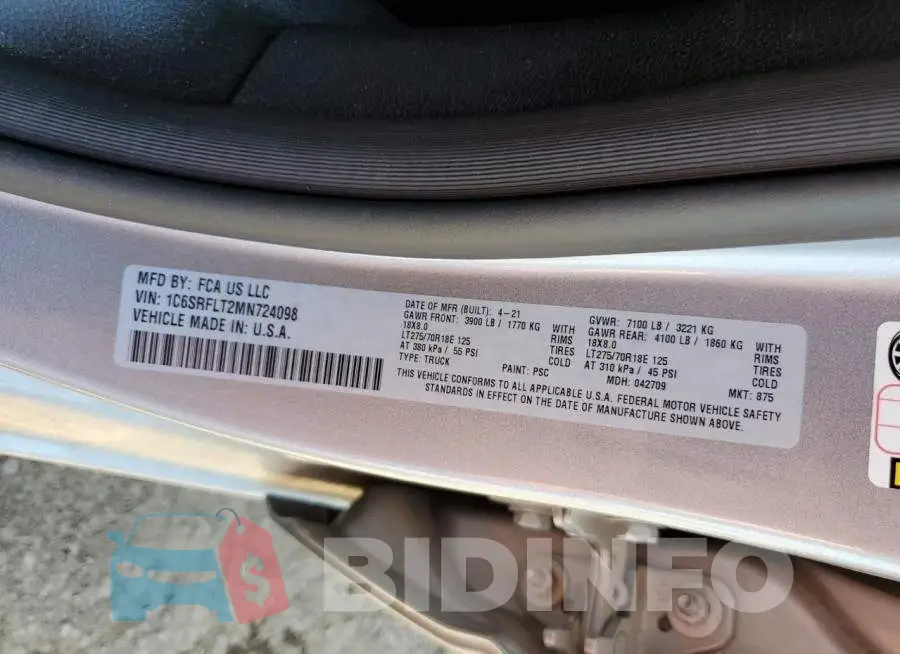 1C6SRFLT2MN724098 Photo# 12
