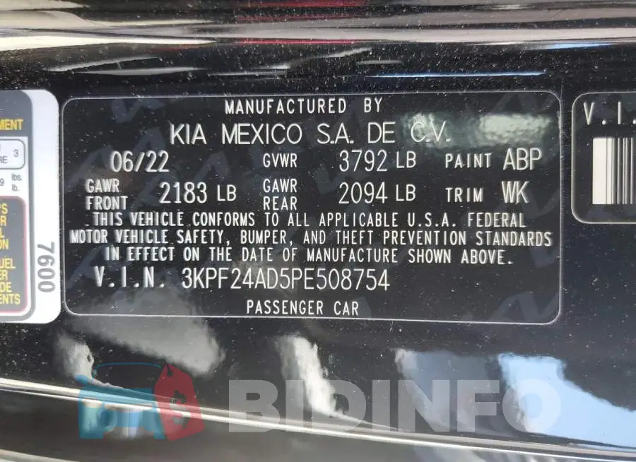 3KPF24AD5PE508754 Photo# 12