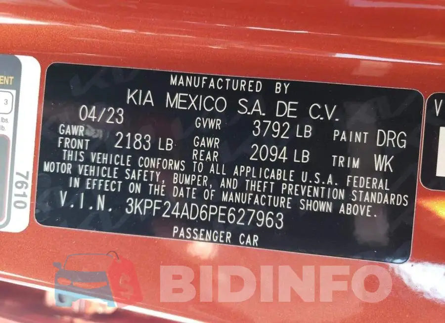 3KPF24AD6PE627963 Photo# 13
