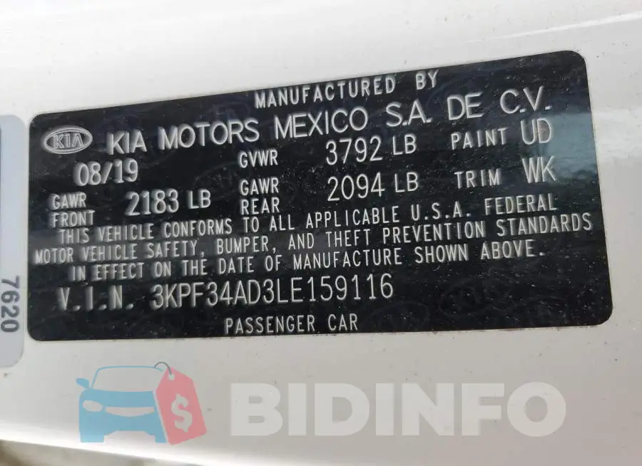 3KPF34AD3LE159116 Photo# 12