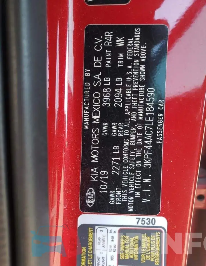 3KPF44AC7LE184590 Photo# 13