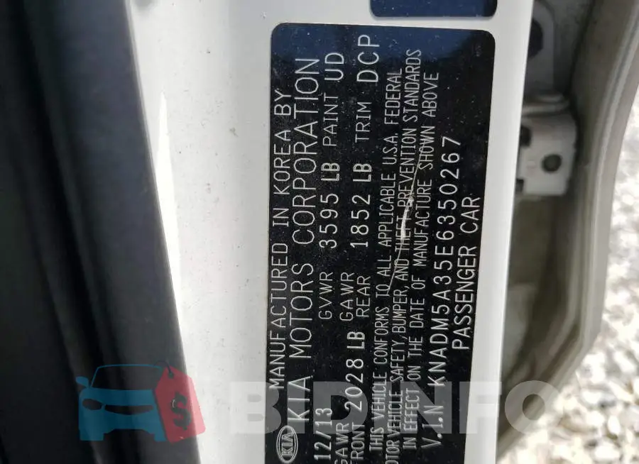 KNADM5A35E6350267 Photo# 12