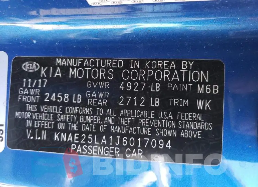 KNAE25LA1J6017094 Photo# 12