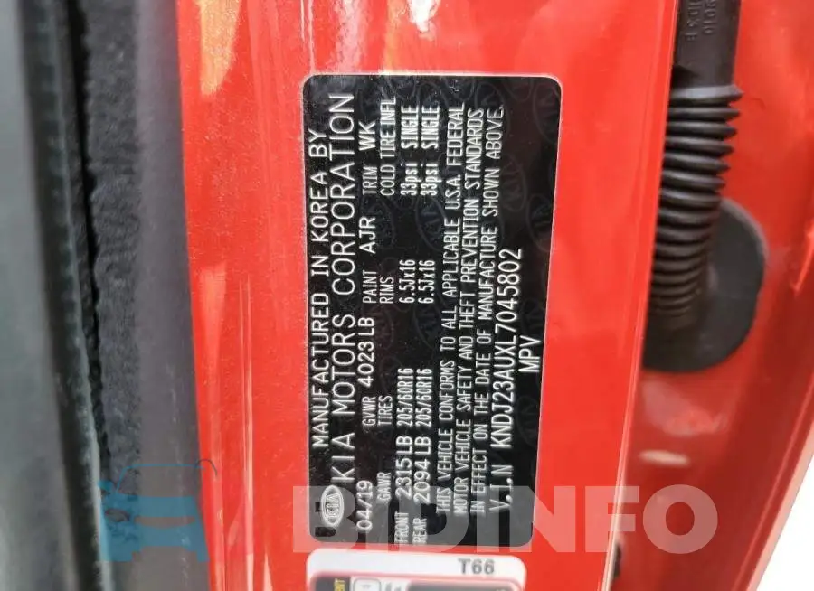 KNDJ23AUXL7045802 Photo# 13