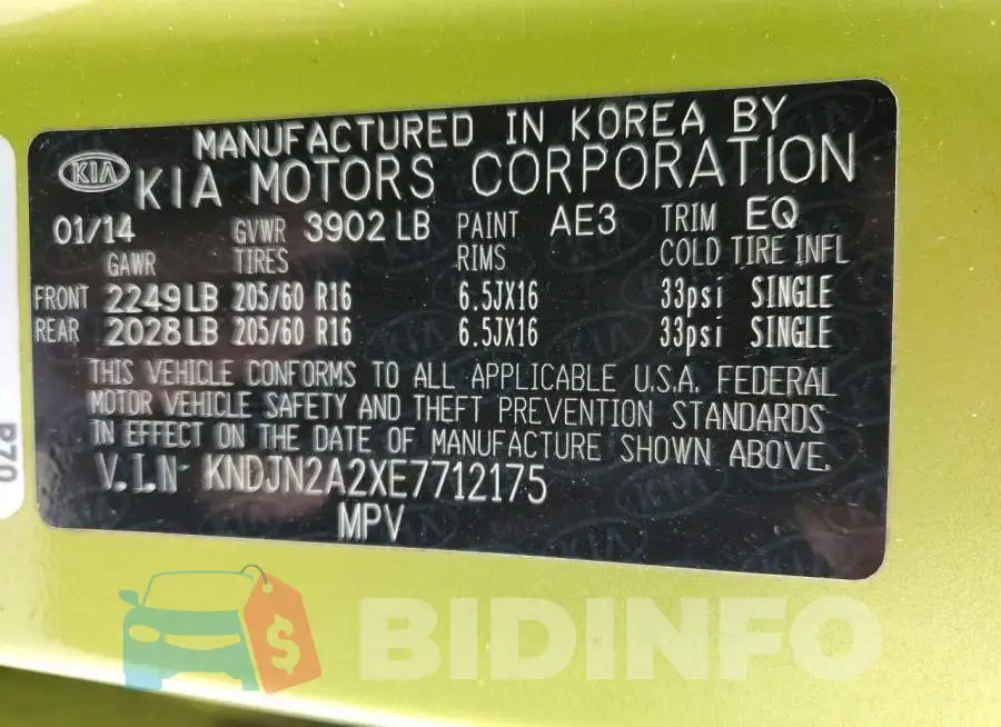 KNDJN2A2XE7712175 Photo# 12