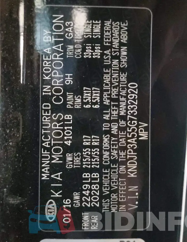 KNDJP3A55G7332920 Photo# 12