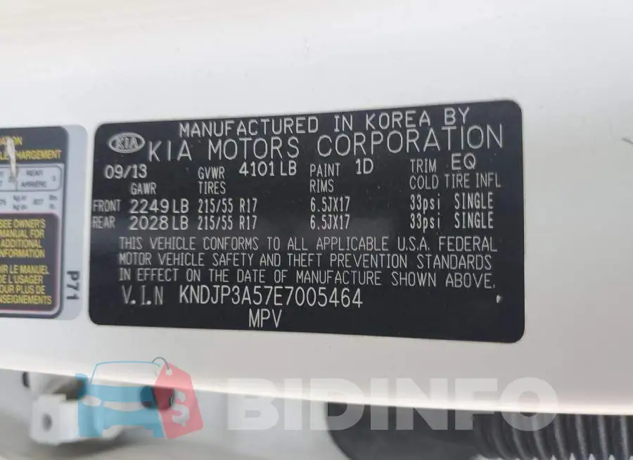 KNDJP3A57E7005464 Photo# 12