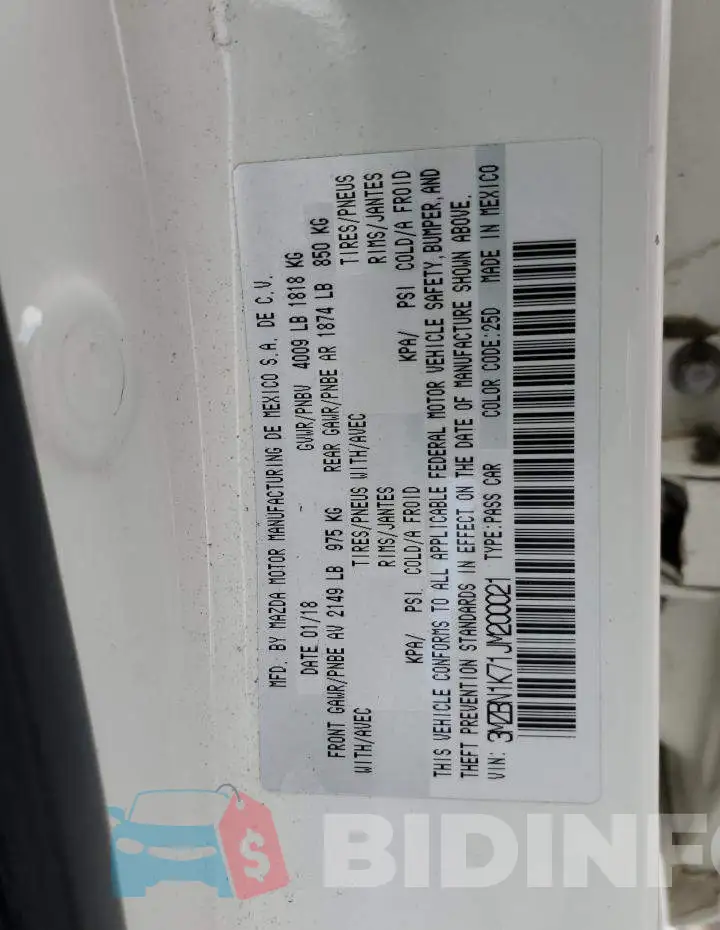 3MZBN1K71JM200021 Photo# 12