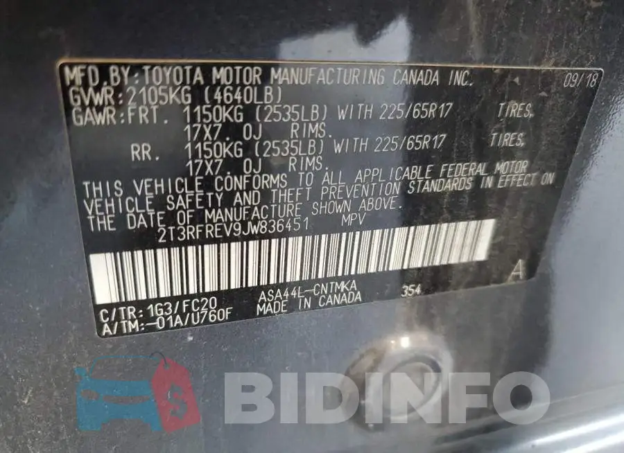 2T3RFREV9JW836451 Photo# 13