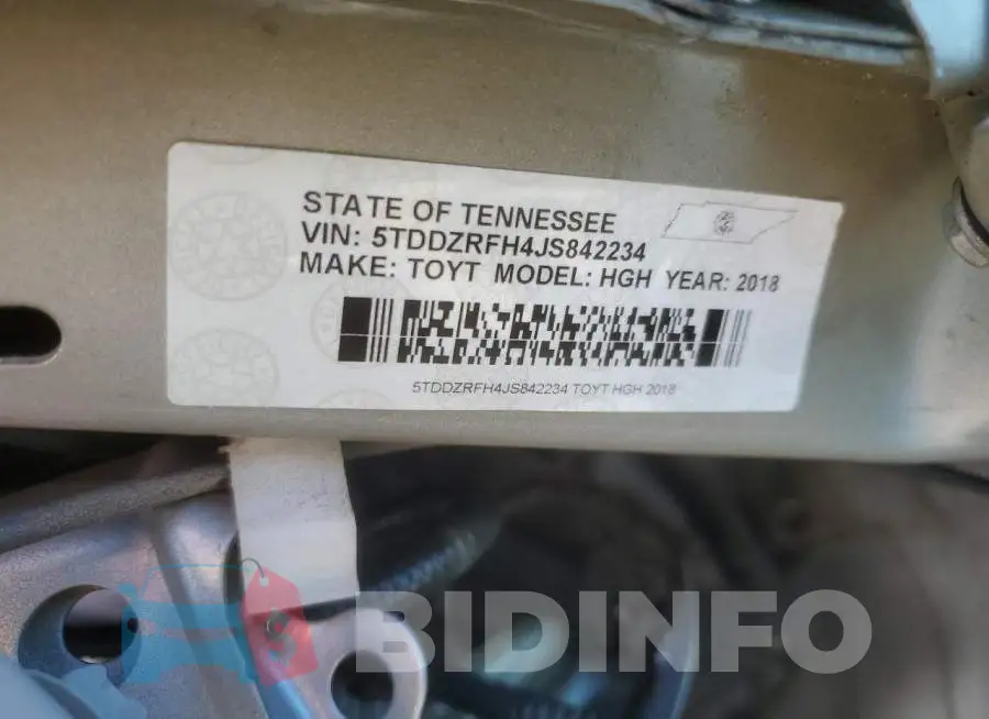 5TDDZRFH4JS842234 Photo# 13