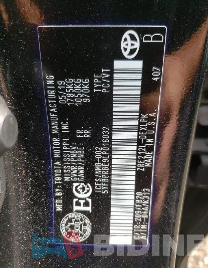 5YFBPRBE9LP016032 Photo# 12