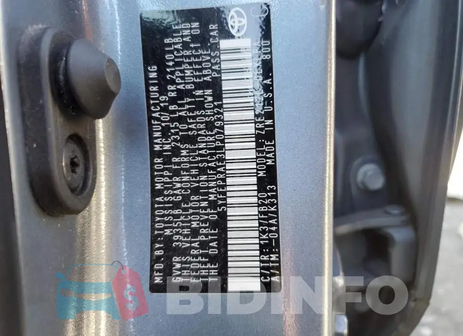 5YFEPRAE3LP079321 Photo# 12