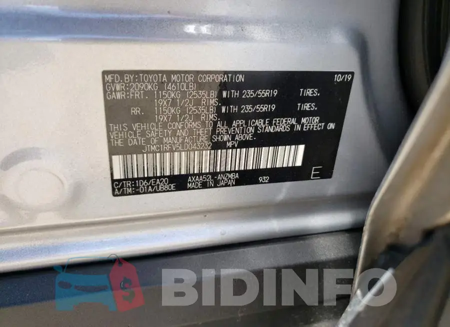 JTMC1RFV5LD043232 Photo# 14
