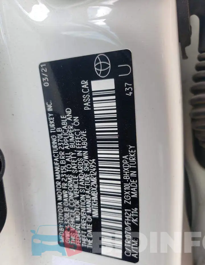 NMTKHMBX2MR124954 Photo# 12