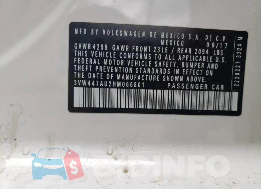3VW447AU2HM066801 Photo# 12