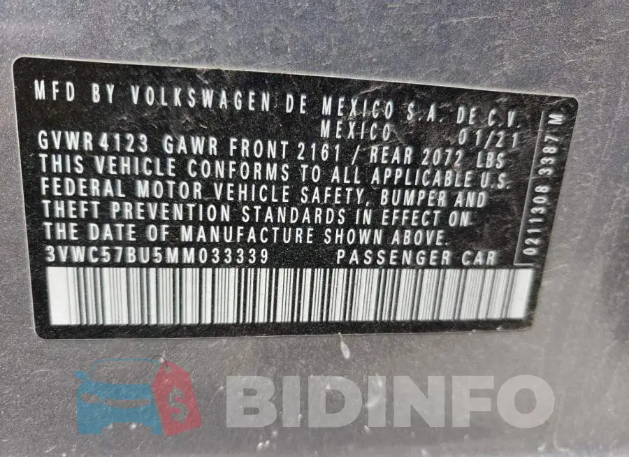 3VWC57BU5MM033339 Photo# 13