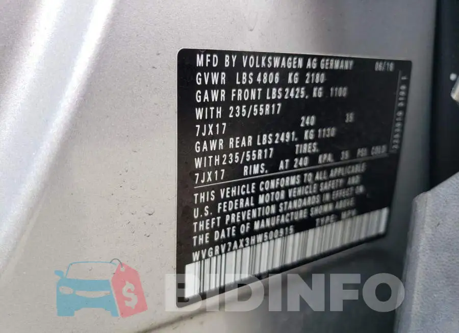 WVGRV7AX3HW500915 Photo# 12