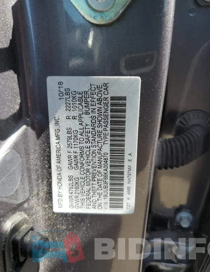 19UUB3F66KA004870 Photo# 12