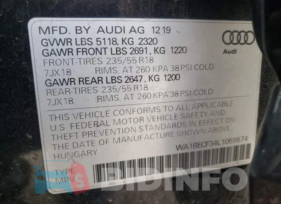 WA1BECF34L1059574 Photo# 13