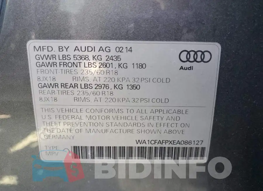 WA1CFAFPXEA086127 Photo# 13