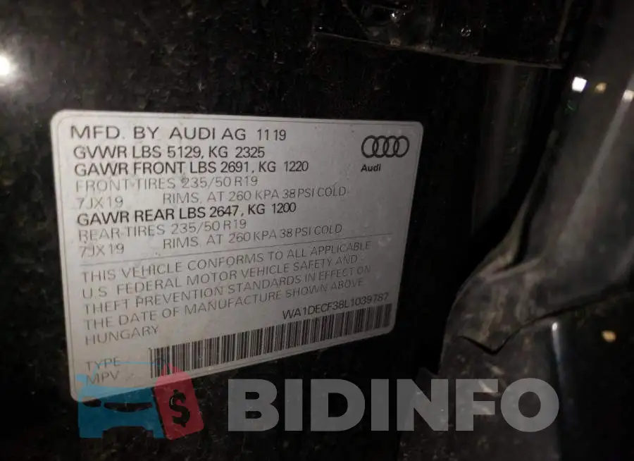 WA1DECF38L1039787 Photo# 10