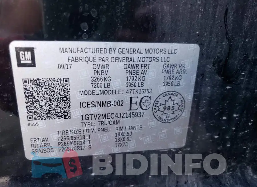 1GTV2MEC4JZ145937 Photo# 12