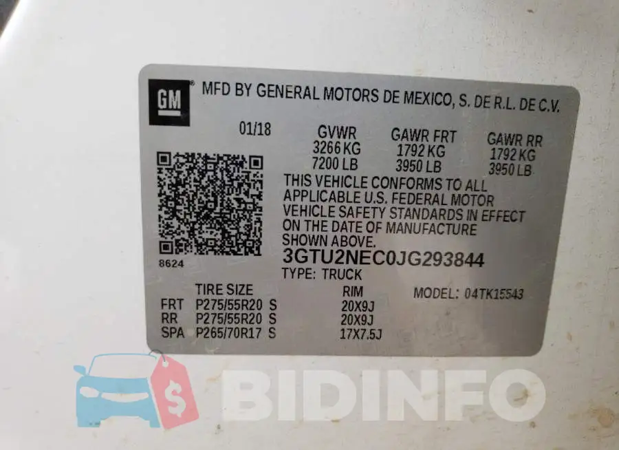 3GTU2NEC0JG293844 Photo# 12