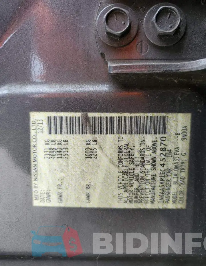 1N4AA5AP1EC452870 Photo# 12