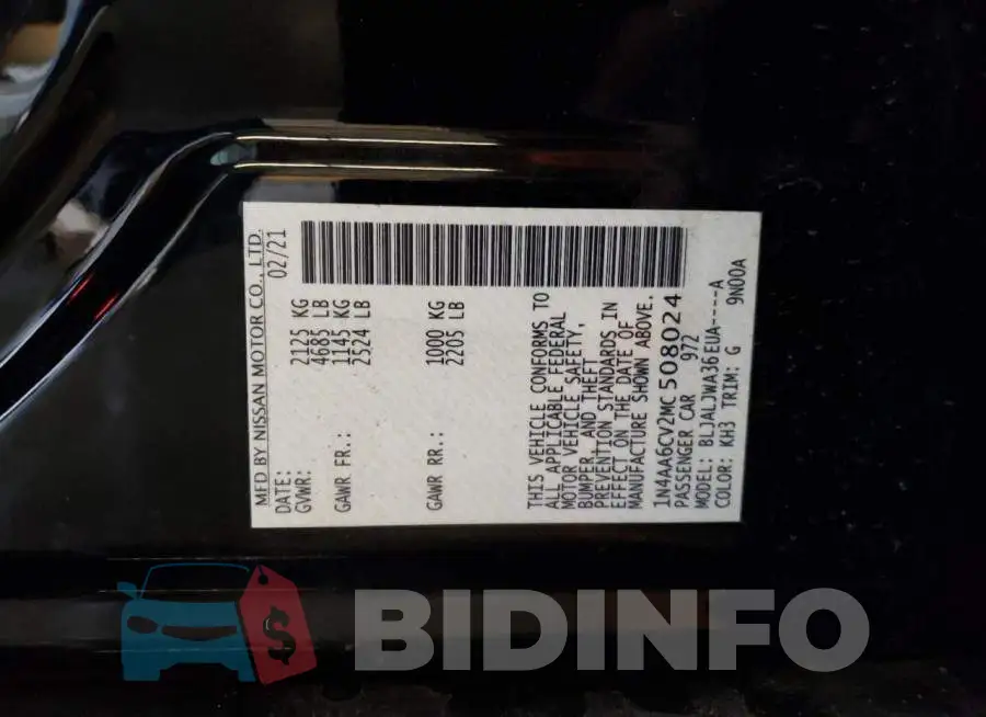 1N4AA6CV2MC508024 Photo# 12