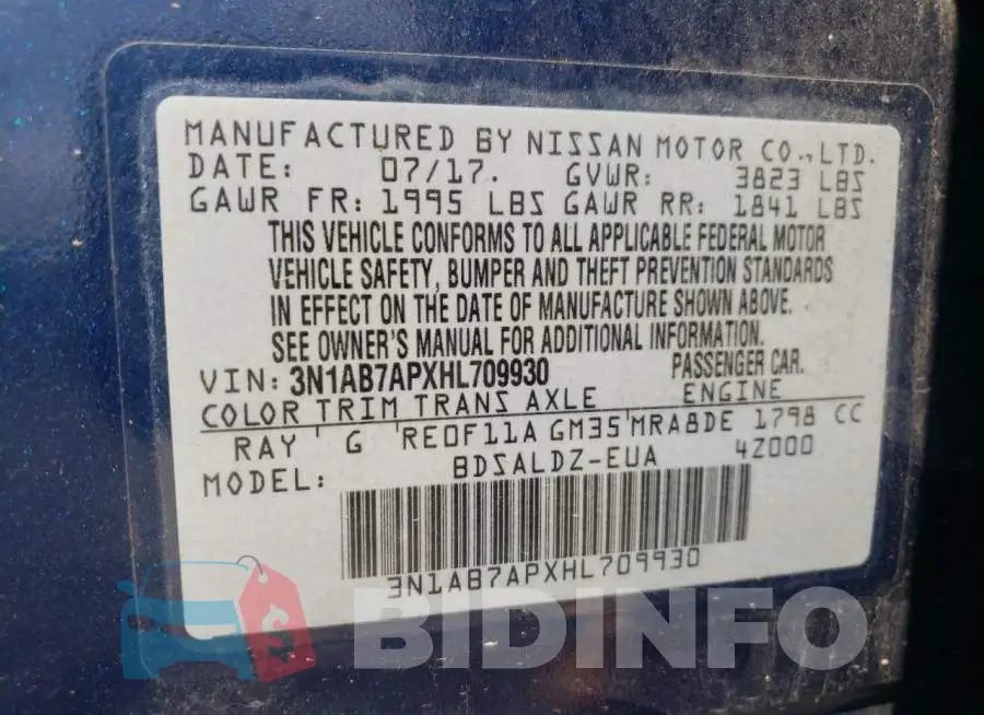 3N1AB7APXHL709930 Photo# 12