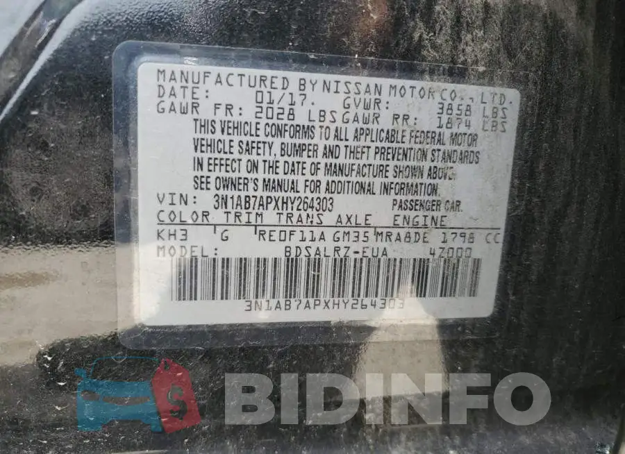 3N1AB7APXHY264303 Photo# 12