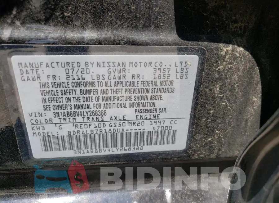 3N1AB8BV4LY268388 Photo# 12