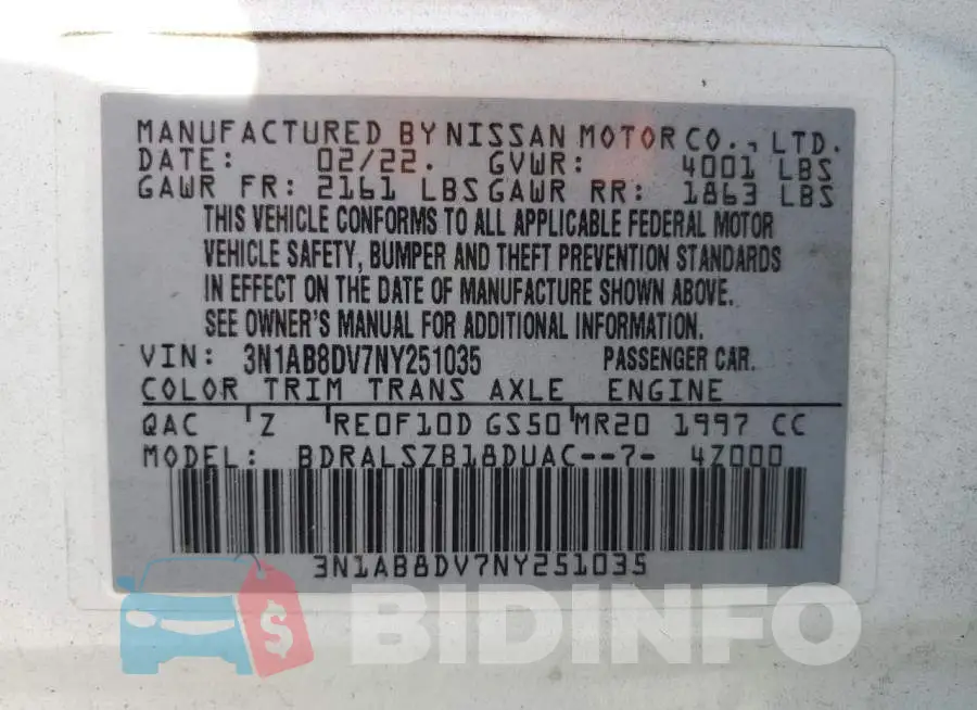 3N1AB8DV7NY251035 Photo# 12