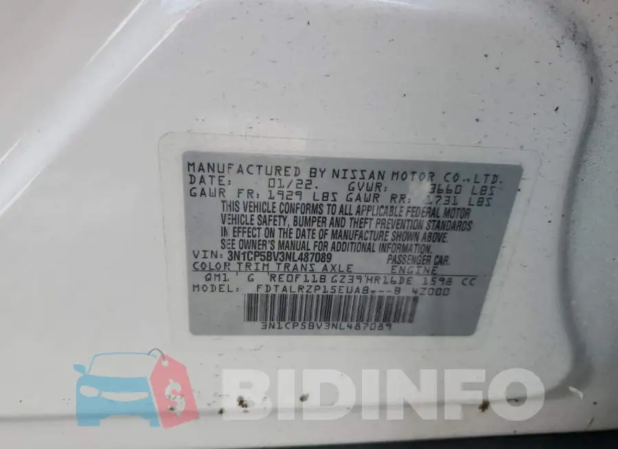 3N1CP5BV3NL487089 Photo# 12