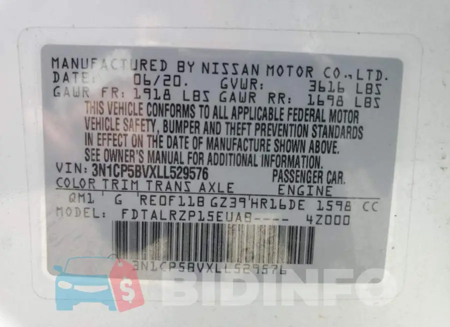 3N1CP5BVXLL529576 Photo# 13