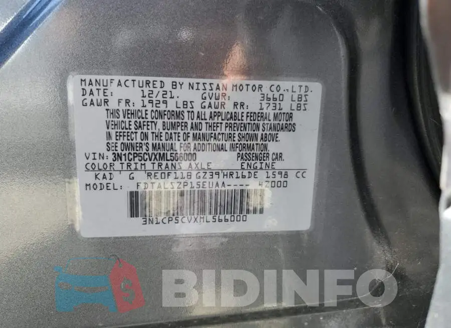3N1CP5CVXML566000 Photo# 13
