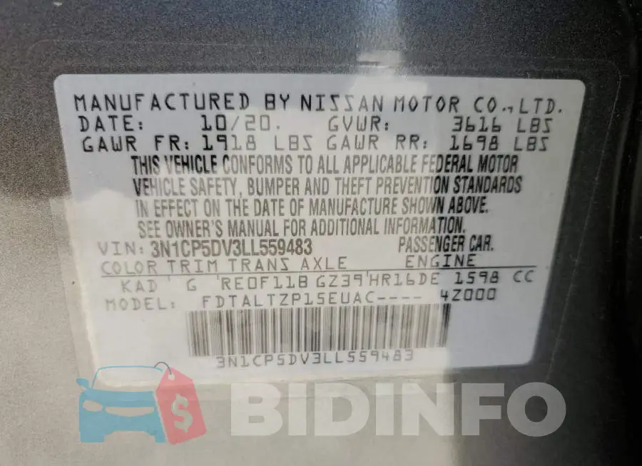 3N1CP5DV3LL559483 Photo# 12