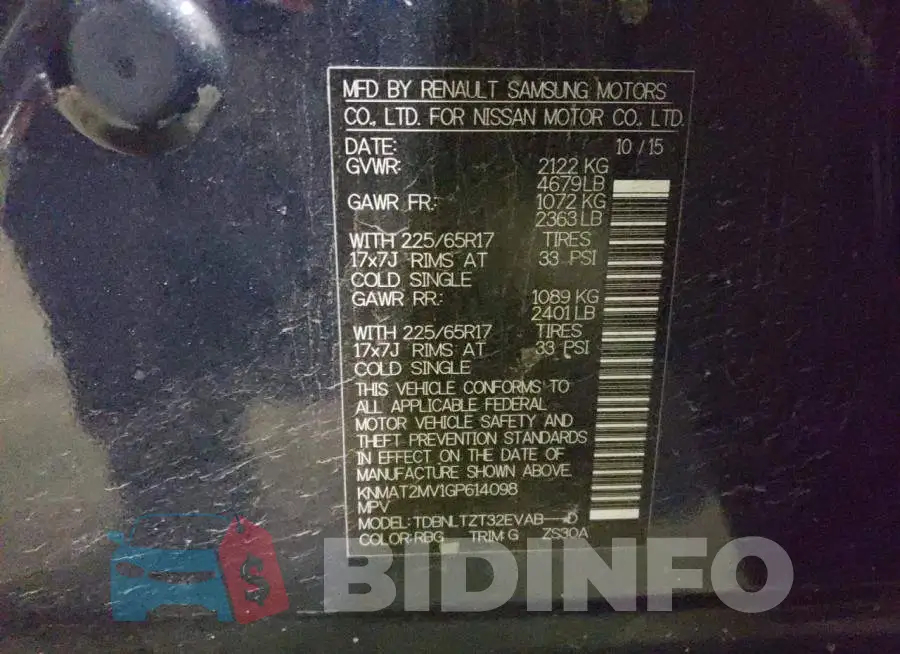 KNMAT2MV1GP614098 Photo# 12