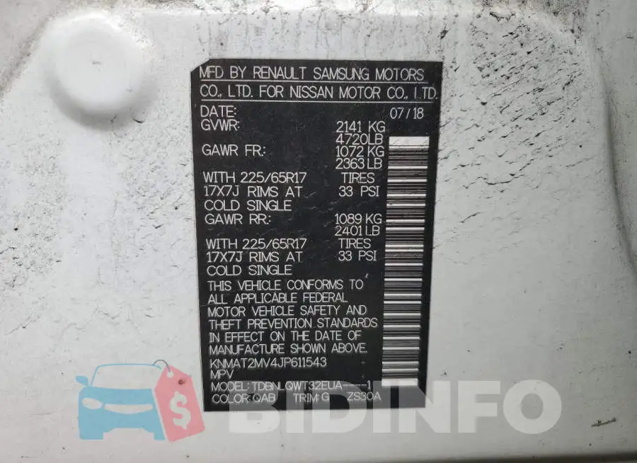 KNMAT2MV4JP611543 Photo# 14
