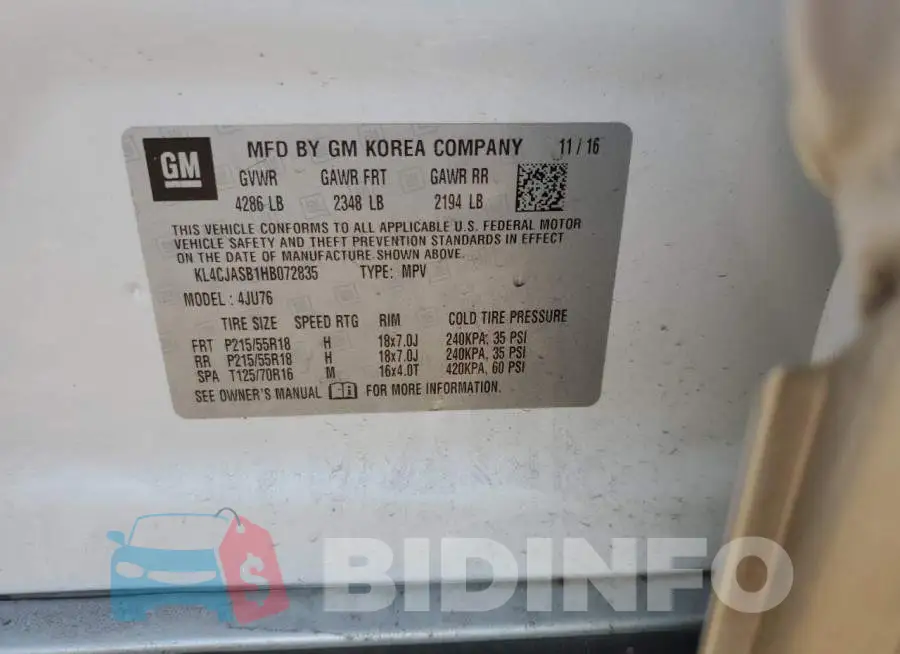 KL4CJASB1HB072835 Photo# 13