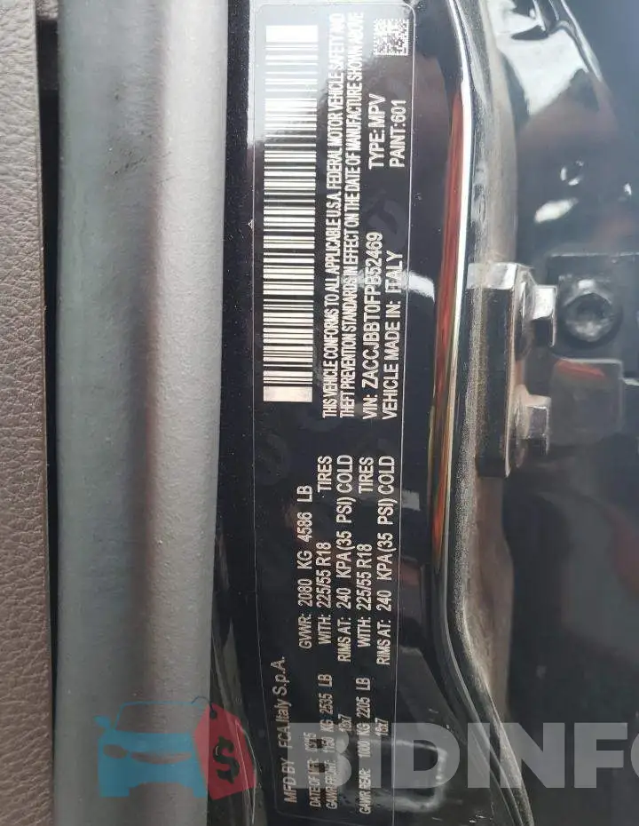 ZACCJBBT0FPB52469 Photo# 13